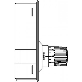 Unibox RTL padlófűtési szabályozóegység, Uni RTLH termosztáttal, 57 mm, nemesacél