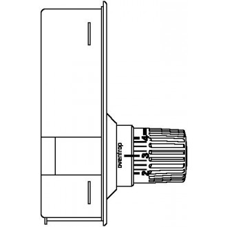 Unibox T padlófűtési szabályozóegység, Uni LH termosztáttal, 57 mm, króm, kv=0.65, kvs=0.90