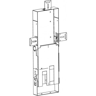 Szerelőcsatorna Unibox-hoz, acéllemezből, magasság: 440-490 mm, szélesség 160 mm