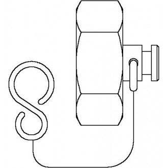 Zárósapka DN32 (R 1 1/2" bm) szelephez, tömítéssel és lánccal