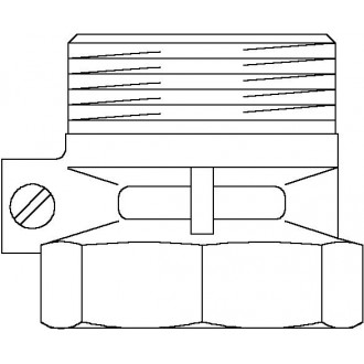 Zárószelep automatikus légtelenítővel, DN25, G 1 1/2" km, G 1 1/2" bm, PN10, sárgaréz