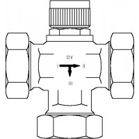 Tri-D TR háromjáratú elosztószelep, DN20, PN10, hollandival, vörösöntvény