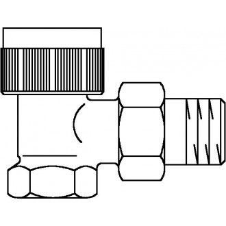 A típusú termosztatikus szelep, DN20, R 3/4, PN10, sarok