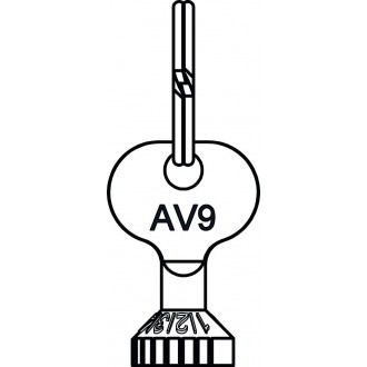 Előbeállító kulcs AV9, RFV9, szelepekhez 