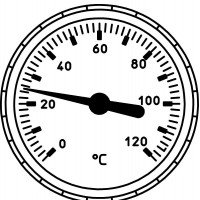 Hőmérő, DN25 / 32 méretű Regumat-hoz