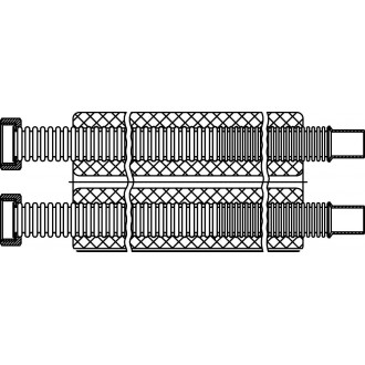 Acél összekötőcső, "2 in 2", DN16, vágható, 22 mm x G 3/4" hollandi, lapos tömítéssel, tekercshossz 15 m