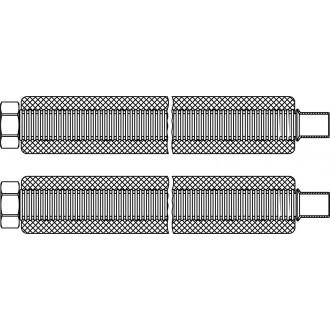 Acél összekötőcső, DN20, 22 mm x G 1" hollandi, lapos tömítéssel, 1 m