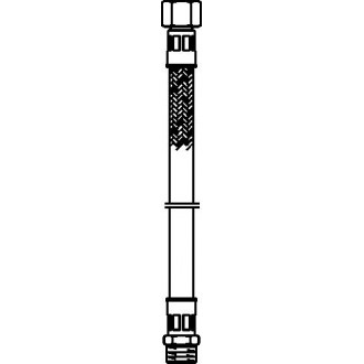 Tömlővezeték, DIN-EN-ISO 6806, NI 8, 1/4" km, 3/8" hollandi, tömítőkúp, L=750 mm