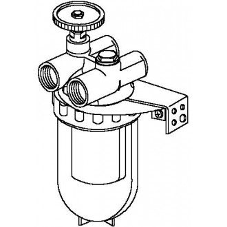 Oilpur olajszűrő kétvezetékes rendszerre, DN10, 3/8" bm, Sika 0, 50-100 mikron