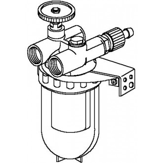 Oilpur olajszűrő cirkulációs vezetékbe, DN10, 3/8" bm, légtelenítővel, nikkel