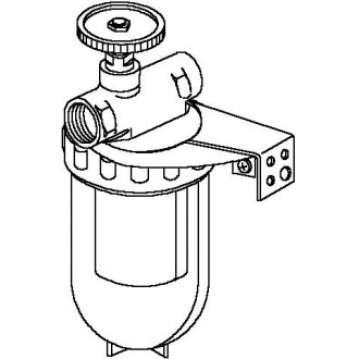 Oilpur olajszűrő egyvezetékes rendszerre, 2 x 1/4" bm, Siku 50-75 mikron, elzáróval