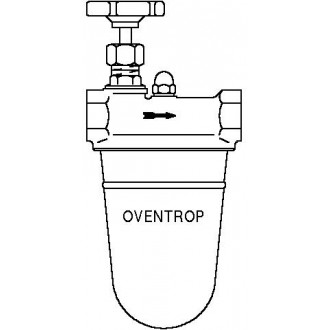 Oilpur olajszűrő egyvezetékes rendszerre, 2 x 3/4" bm, alumínium csésze, nikkel, elzáróval