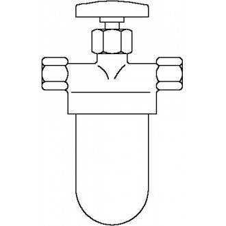 Oilpur olajszűrő egyvezetékes rendszerre, 2 x 3/8" bm, olajkályhához, elzáróval
