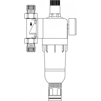 Házi vízfogadó kisközpont: visszamosható, szűrővel, nyomáscsökkentővel, DN25
