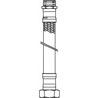 Tömlővezeték, WA-NIRO-DVGW típus, 600 mm hosszú, DN25 1" x 1"