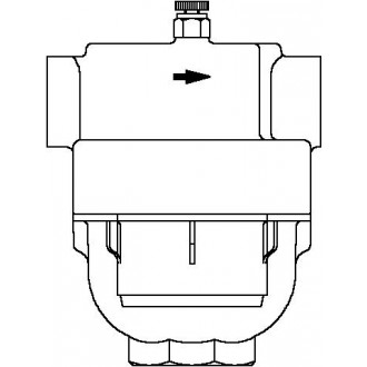 Aquanova Compact vízszűrő, 100-120 mikron, bm, DN25, 1", PN16, sárgaréz