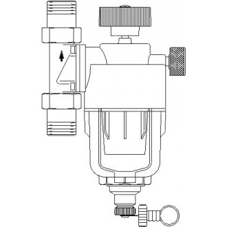 Aquanova Compact RE visszamosható, vízszűrő, DN25, 100-140 mikron, PN16